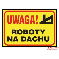 Tablica budowlana „Uwaga! Roboty budowlane"
